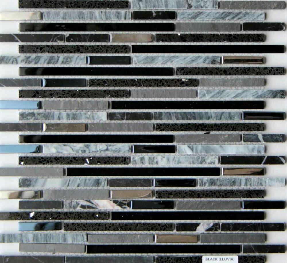 Kamenná mozaika Mosavit Lluvia negro 30x30 cm mat /