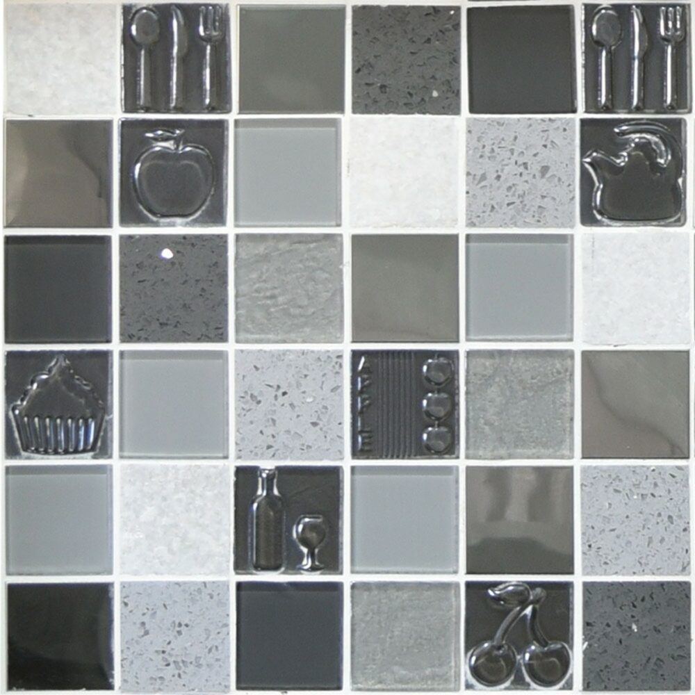 Skleněná mozaika Mosavit Kitchen gris 30x30 cm mat /