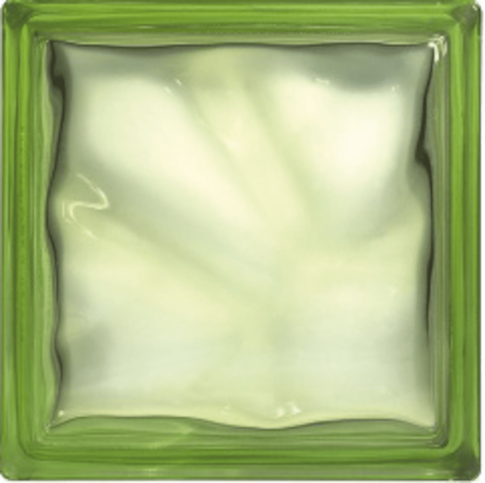 Luxfera Glassblocks green 19x19x8 cm lesk