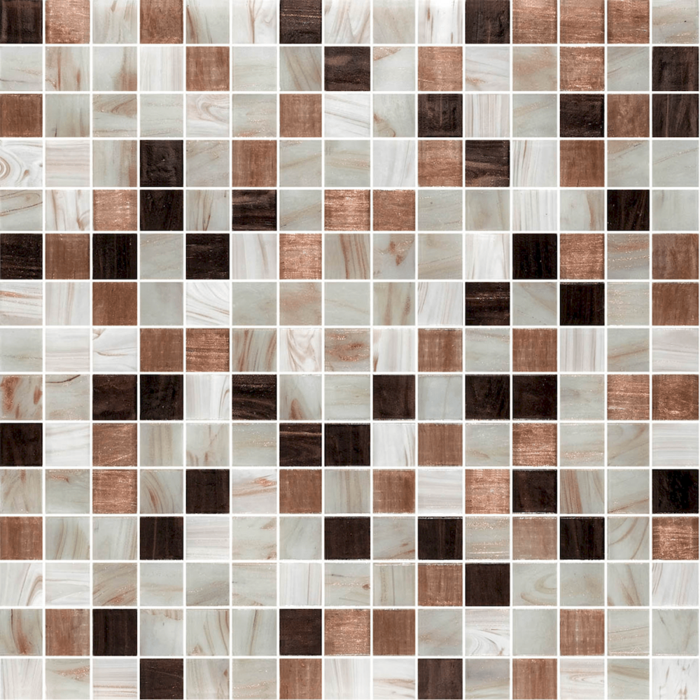 Skleněná mozaika Premium Mosaic hnědá 33x33
