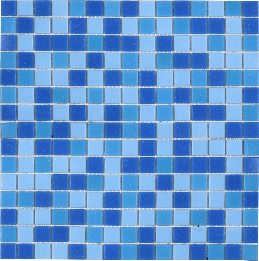 Skleněná mozaika Premium Mosaic modrá 33x33