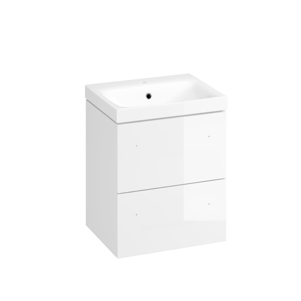 Koupelnová skříňka s umyvadlem Cersanit Medley 50x59x40 cm bílá lesk
