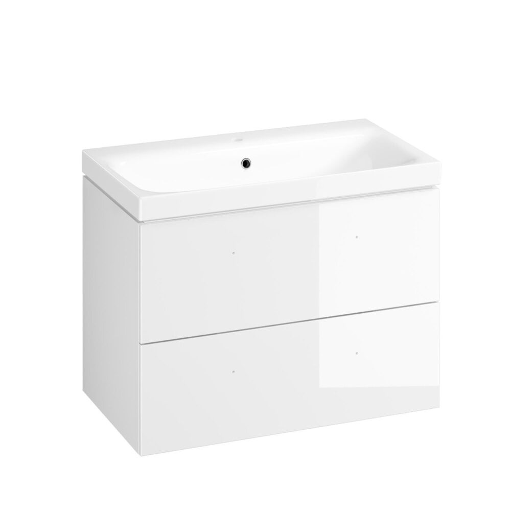 Koupelnová skříňka s umyvadlem Cersanit Medley 80x61.5x45 cm bílá lesk