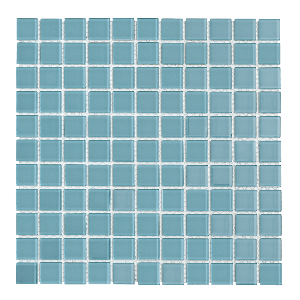 Skleněná mozaika Premium Mosaic tyrkysová 30x30 cm