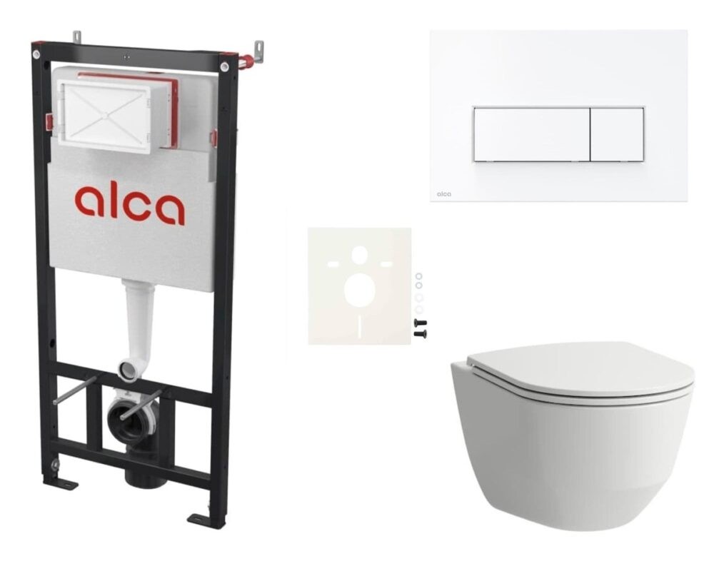 Cenově zvýhodněný závěsný WC set Alca do lehkých stěn