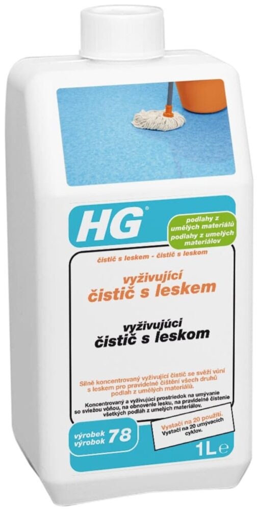HG vyživující čistič s leskem pro podlahy