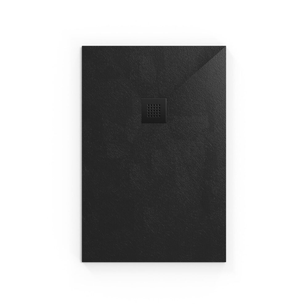 Sprchová vanička obdélníková SAT Alek 120x80 cm litý mramor černá