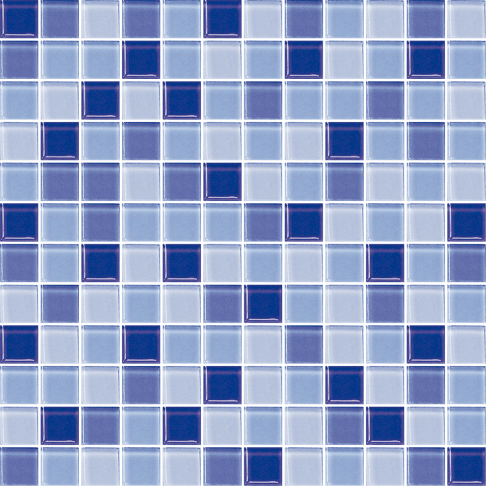 Skleněná mozaika Premium Mosaic modrá 30x30
