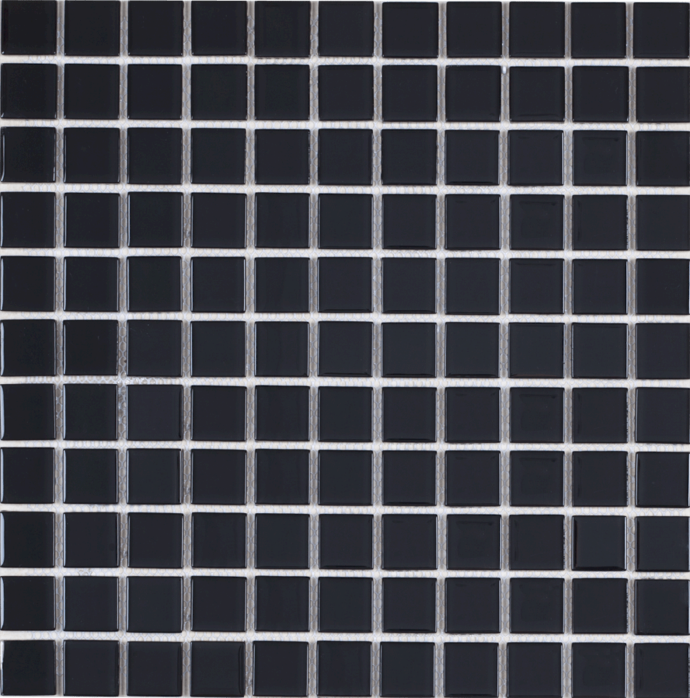 Skleněná mozaika Premium Mosaic černá 30x30
