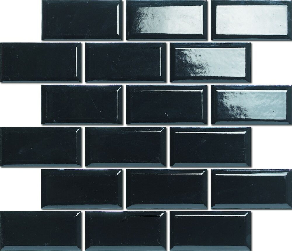 Keramická mozaika Premium Mosaic černá 30x30 cm lesk