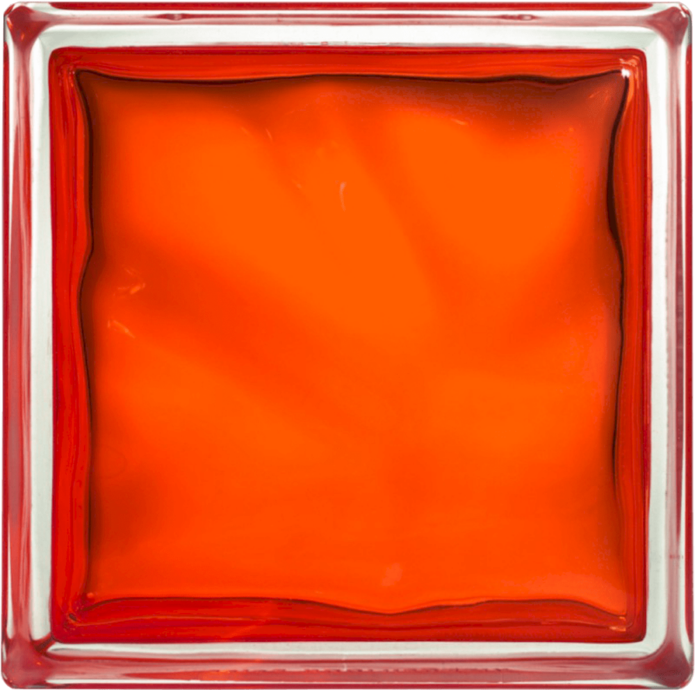 Luxfera Glassblocks orange 19x19x8