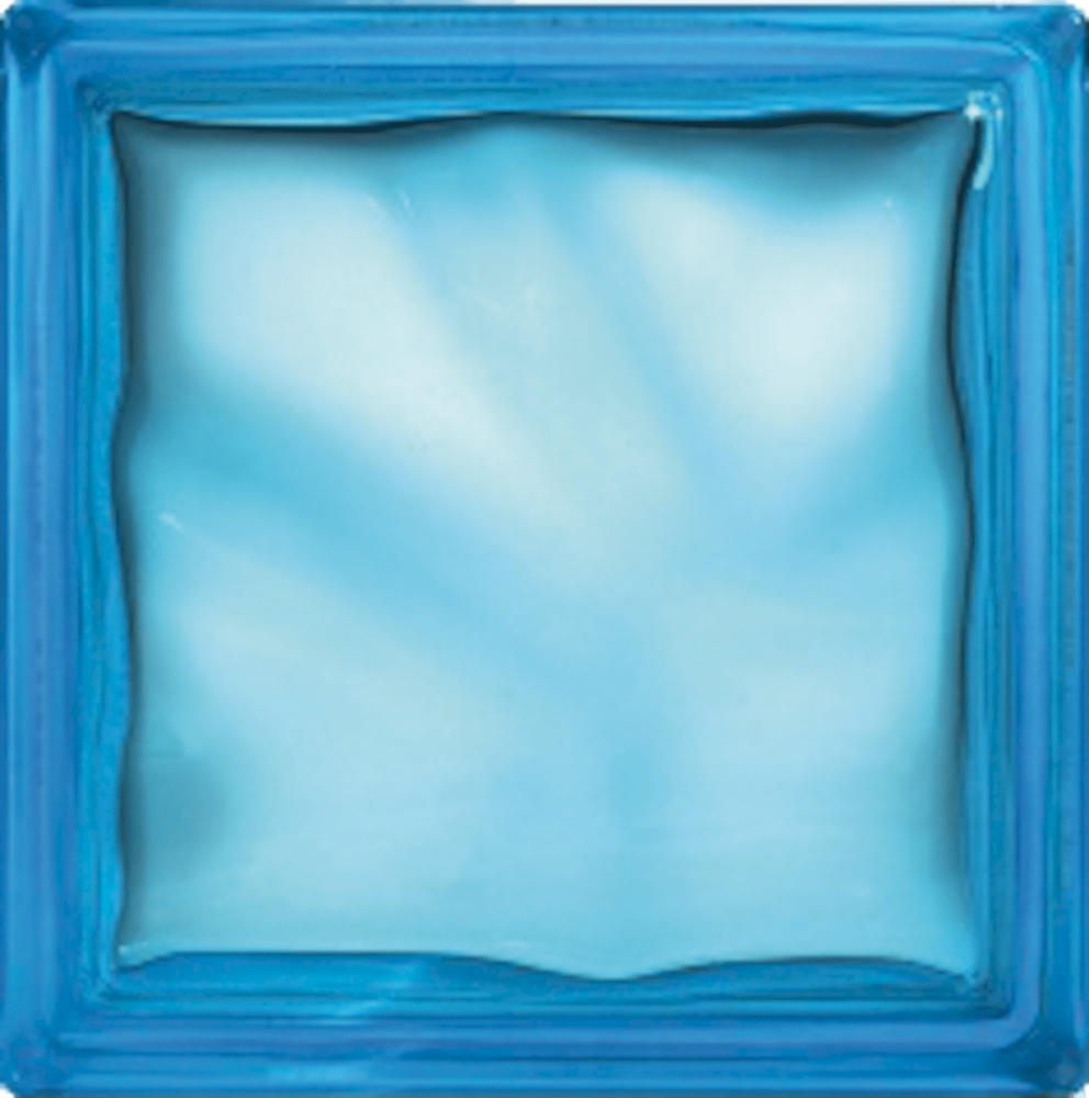 Luxfera Glassblocks azur 19x19x8 cm lesk