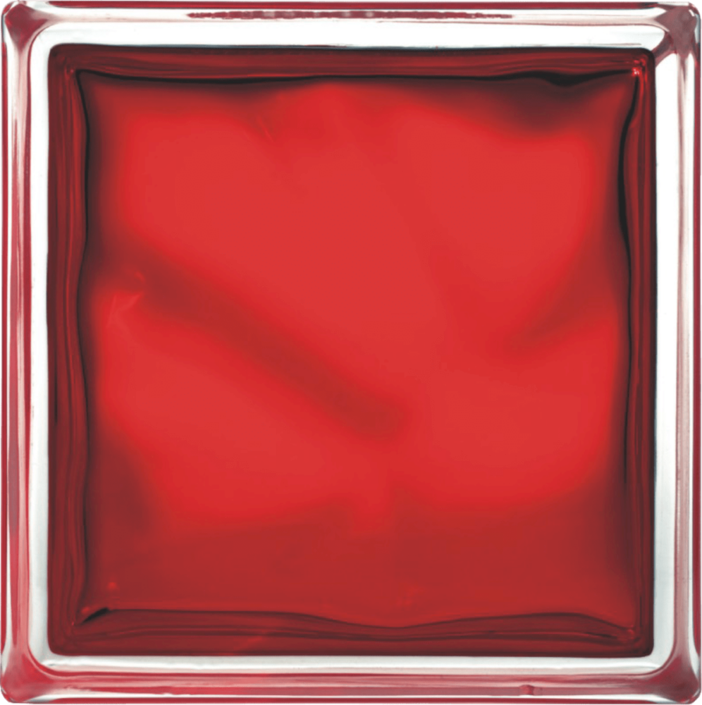 Luxfera Glassblocks red 19x19x8 cm lesk
