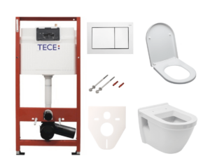 Cenově zvýhodněný závěsný WC set TECE do lehkých stěn