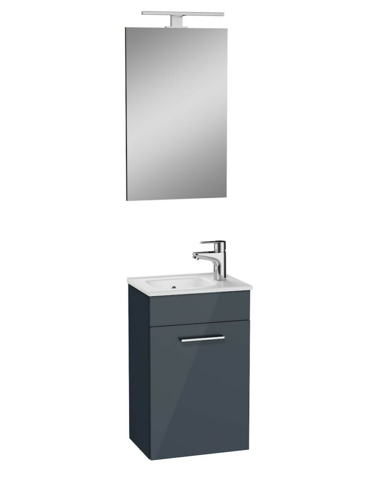 Koupelnová sestava s umyvadlem zrcadlem a osvětlením Vitra